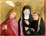 Master of Liesborn - Saints John the Evangelist, Scholastica and Benedict